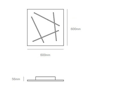 Flat plafoniera 51w 2500lm 3000k black
